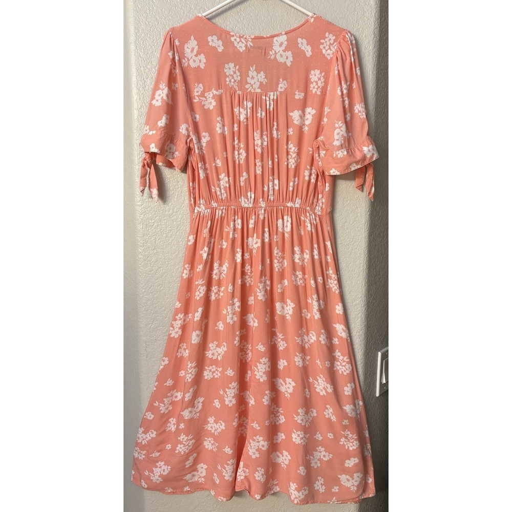 Payton & Parker Coral Floral Maxi Kentucky Derby Dress Sz M Cottagecore Romantic - Picture 3 of 14